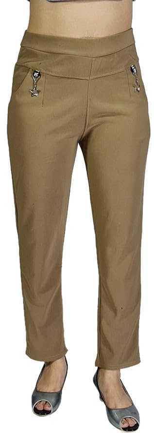 mukhaksh (Pack of 1 Women Girls Beige Jegging Pant-picture-25
