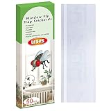 LFSYS 50 Pack Window Fly Traps, Fruit Fly Traps for Indoors, Fly Paper Sticky Strips, Fly Traps for