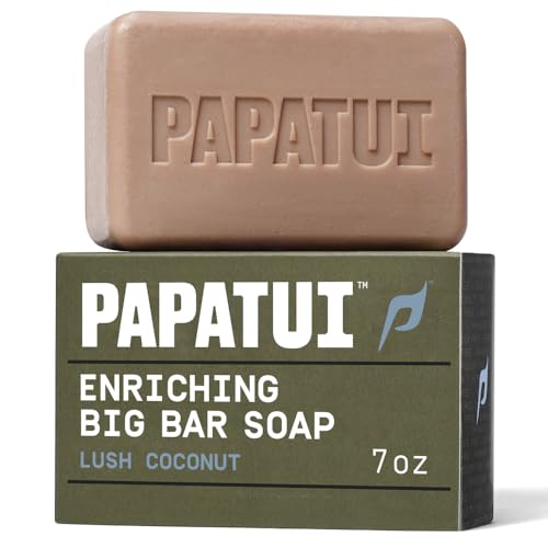 PAPATUI by Dwayne Johnson Enriching Bar Soap for Men | Hydrating Daily cleanerser | Moisturizes with Mango Butter and Avocado Oil | Lush Coconut | 7oz