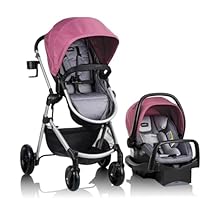 Evenflo Pivot Modular Travel System with LiteMax Preemie and Infant Car Seat Dusty Rose Pink