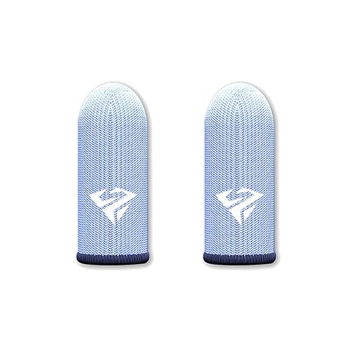 YFAFA 1 Pair Gaming Finger Sleeves Anti Sweat for Mobile Game Controllers, Non Slip Breathable Thumb Finger Cots for PUBG/LOL
