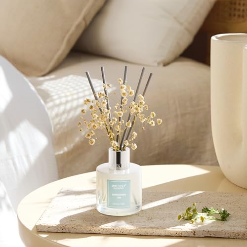 Image of Airkeep Reed Diffuser Set,3.38 fl oz (100 ml) - Refreshing Air Oil Diffusers with 8 Reed Sticks, Home Fragrance Reed Diffuser for Bathroom Shelf Decor
