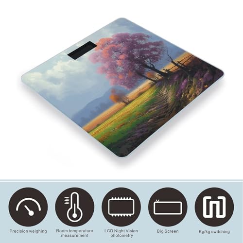 Báscula digital de baño con pantalla LCD y vidrio templado miniatura 3