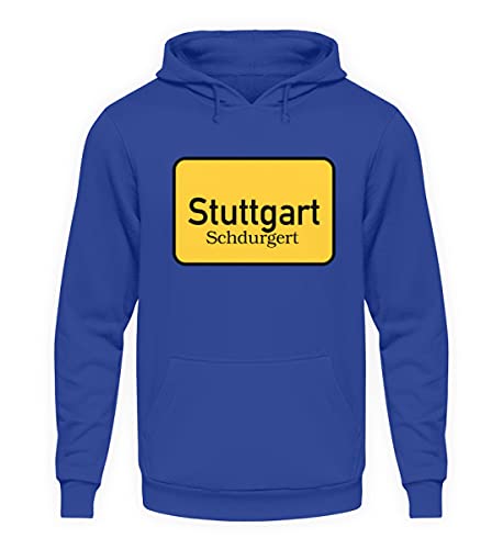 Sweat à capuche Stuttgart unisexe bleu grande taille XXL vêtement streetwear