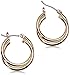 Nine West Women's Twisted Hoop Earrings Gold Tone