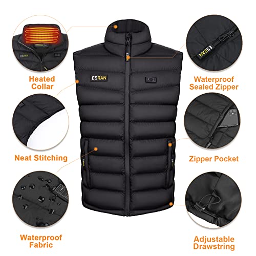 Jvuoo Lightweight Heated Vest For Men/Women With Battery Pack Rechargeable Electric Heated Apparel Battery Included #TOP2