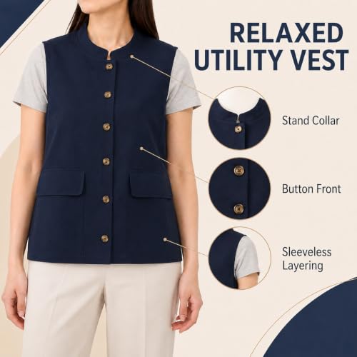 Karen Scott Cotton Button-Front Vest product image