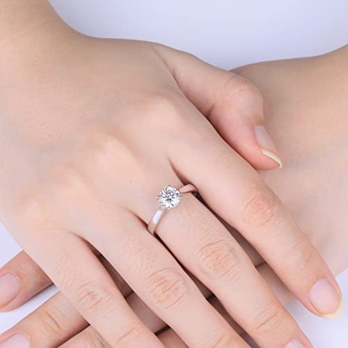 Bague moissanite 1ct solitaire argent 925 classique Daesar