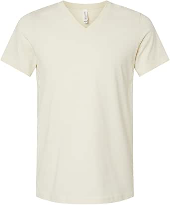 Bella + Canvas Unisex Jersey Short-Sleeve V-Neck T-Shirt Natural ...