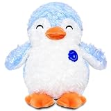 NuomiYue 11' Light Blue Penguin Stuffed Animal Plush Toys for Babies, Kawaii Plushies for Girls and Boys, Cute Penguin Stuffed Animals Plush Toy for Easter Basket Stuffers, Party Favors for Kids