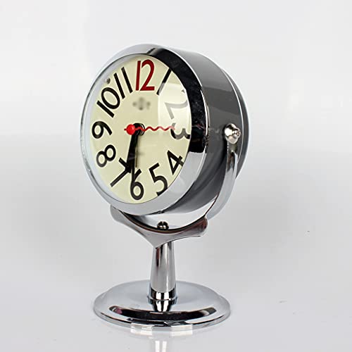 Reloj de dormitorio electrónico JFDBGU gris con aguja circular legible para evitar el estrés visual 2