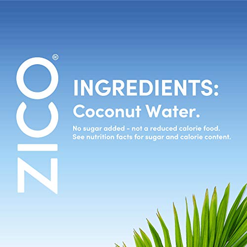 Image of Zico 100% Coconut Water, NO added Sugar, Refreshingly Delicious, Hydration with Electrolytes, 16.9 Fl Oz (Pack of 12)