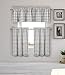 Produktbild Home Maison Kaiser Checker Kitchen Curtain & Tier Set, 58x15 (1 Piece) 29x36 (2 Pieces), Grey