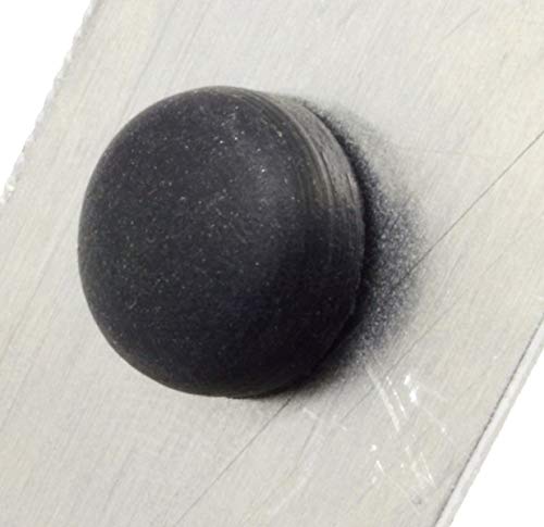 Pkg Of 8 - Black Sbr Rubber Push-In Bumper - Bumper Diameter - 1/2", Bumper Height - 7/32", Fits Panel Hole Diam 1/4" #TOP2