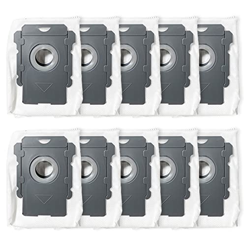 Paquete de 10 bolsas de vacío para iRobot Roomba i7(7150) i7+/Plus (7550) i3+ (3550) i6+ (6550) i8+ (8550) s9 (9550) s9 +/Plus (955020),E5 E6 E7 S9 accesorios para aspiradora Roomba Cover