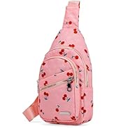 McUvaec Crossbody Kiraz Sling Sırt &Ccedil;antası Kadınlar İ&ccedil;in Su Ge&ccedil;irmez Naylon G&ouml;ğ&uuml;s &Ccedil;antası G&uuml;nl&uuml;k &Ccedil;anta &Ccedil;apraz g&ouml;vde f...