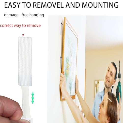 Image of 36 Pairs Picture Hanging Strips, Heavy Duty Wall Hanging Strips Adhesive Picture Hangers Painting Strips Wall Mounting Strips Poster Hanging Strips for Frame Hanging Mounting(72 Strips)