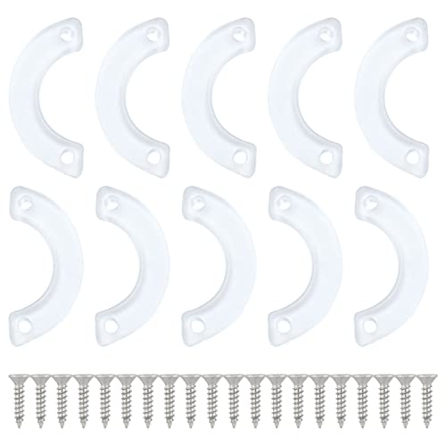 ITROLLE 10PCS PVC Plastic Drawer Stoppers Non Slip Drawer Stops Clear PVC Stoppers with Stainless Steel Screws for Furniture Chest Drawer Bottom Repair Tool Replacement Dresser