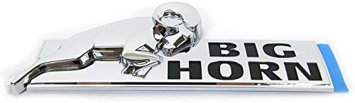 1 OEM Bighorn Emblem Big Horn Fender 3D Badge Compatible with a for 1500 2500 3500 (Chrome)
