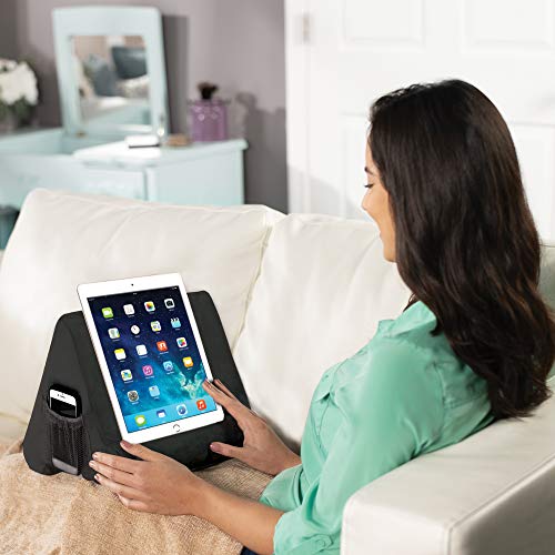 Ontel Pillow Pad Ultra Multi-Angle Soft Tablet Stand, Gray - Comfortable Angled Viewing for iPad, Tablets, Kindle, Smartphones, Books, Magazines, and More by Ontel - Image 4