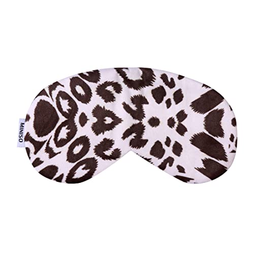 Image of MINISO Eye Mask for Sleeping, Super Soft Cozy Adjustable Strap Sleeping Eye Mask, Blindfold for Travelling, Night Sleeping and Nap, Leopard