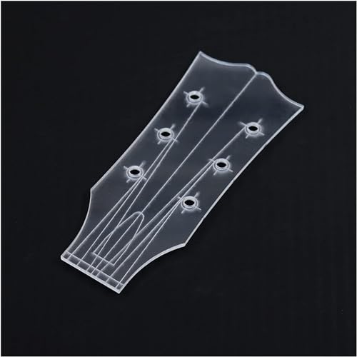 ギターツール エレキギター、アコースティックギター、ウクレレ用の透明テンプレート - ギターヘッドテンプレート付きギターヘッド用の型 (03)