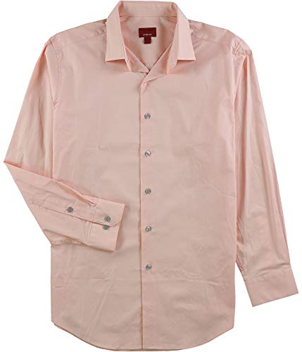Alfani Slim Fit + Stretch Men's Dress Shirt (Peach, 14-14.5 X 32/33) #TOP2