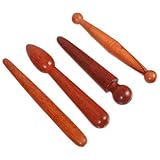 Operitacx 4 Stück Holz Akupunktur Massage Manueller Triggerpunkt Stab Fußreflexzonenmassagegerät für Meridianmassage und Entspannung