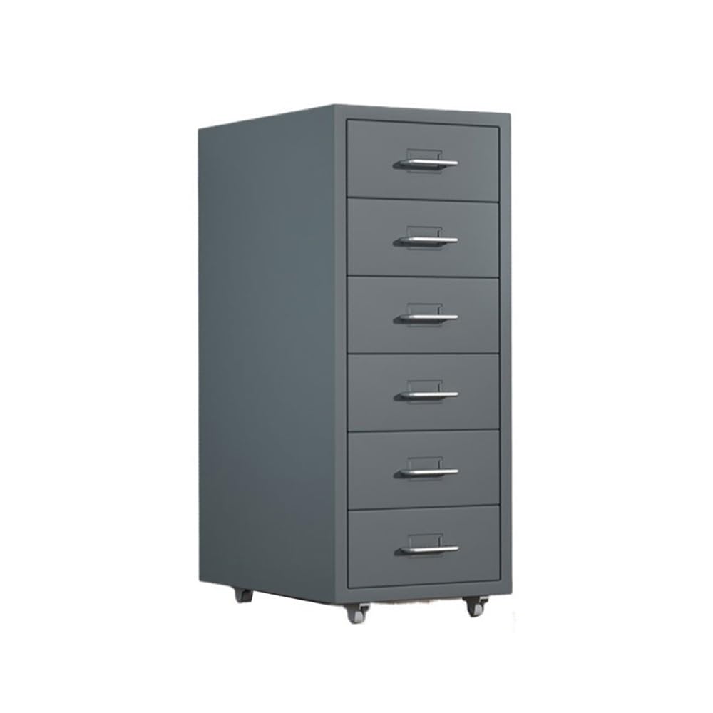 Aioneer Gris File Cabinet Thickened Cold-Rolled Steel Chest Of Drawers 6 Layers Of Large-Capacity Storage Cabinets Office File Cabinets Multifunctional Data Organizing Cabinet Filing