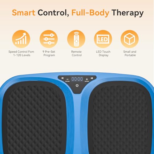 Image of NEWBULIG Vibration Plate, Whole Body Workout, Vibrating Platform with LED Touch Screen & Pull Ropes for Weight Loss & Muscle Toning