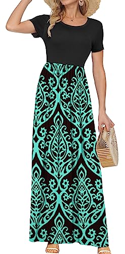 AUSELILY Women's Classic Short Sleeve Loose Plain Casual Long Maxi Dresses for Women 2026 - Image 3