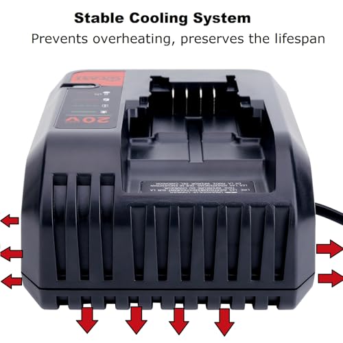 20V Fast Charger Compatible with Black and Decker 20V 12V Max Lithium Battery LBXR20 LBX4020 LBXR2020, BDCAC202B 20Volt 2A Lithium Charger Compatible with Black and Decker Drill Battery by Cailingbat - Used condition - Image 7