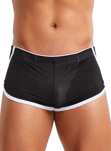 MIZOK Mens Boxer Shorts Underwear Sexy Breathable boxers for men Lounge Shorts with Mesh Liner2