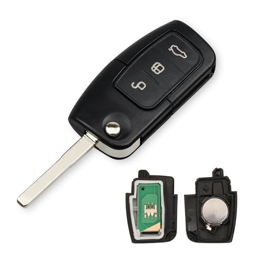 Heart Horse 3 Tasten Autoschlüssel Gehäuse der Fernbedienung Schlüsselgehäuse Kompatibel für Fiesta Mondeo Focus Cmax Galaxy mit 433Mhz 4D63 Chip, Fiesta Ersatz-Klapp-schlüssel, Mondeo Fernbedienung Heart Horse 3 Tasten Autoschlüssel Gehäuse der Fernbedienung Schlüsselgehäuse Kompatibel für Fiesta Mondeo Focus Cmax Galaxy mit 433Mhz 4D63 Chip, Fiesta Ersatz-Klapp-schlüssel, Mondeo Fernbedienung