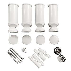 fixations pour radiateur sèche serviette, support universel pour seche serviette, convient pour tout radiateur sdb droit ou courbé… (blanc) (blanc) (blanc)