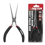 Dekton Mini Extra Long Nose Pliers-Precision Tools for Electronics, Craft Work| Anti-slip grips| Ideal for Tight Spaces, Wire Cutting, Precision Task| Heat treated carbon steel for Strength, Longevity