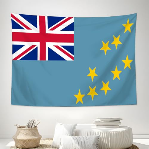 Tenture murale drapeau Tuvalu : sublimez vos grands murs vides avec ce polyester lavable - 4