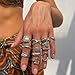 cotwdi Chunky Silver Rings for Women Non Tarnish Silver Chunky Rings Set Adjustable Thick Statement Ring Stackable Ring for Women Trendy Fashion Silver Jewelry (Style2)