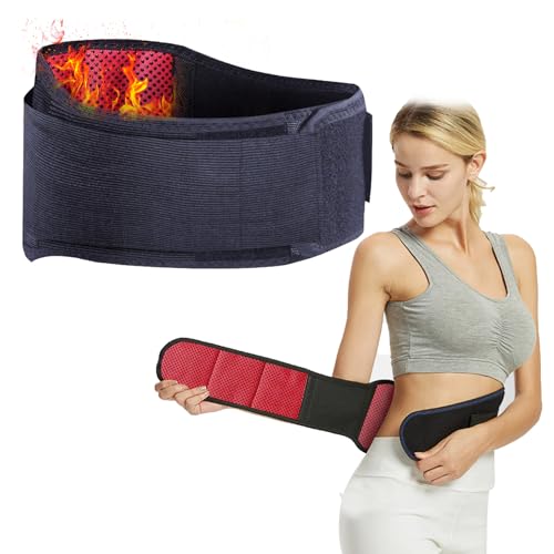 Ceinture dorsale en tourmaline avec 23 tourmalines, ceinture de magnétothérapie, ceinture lombaire magnétique, ceinture de soutien dorsal chauffante, bandage dorsal...