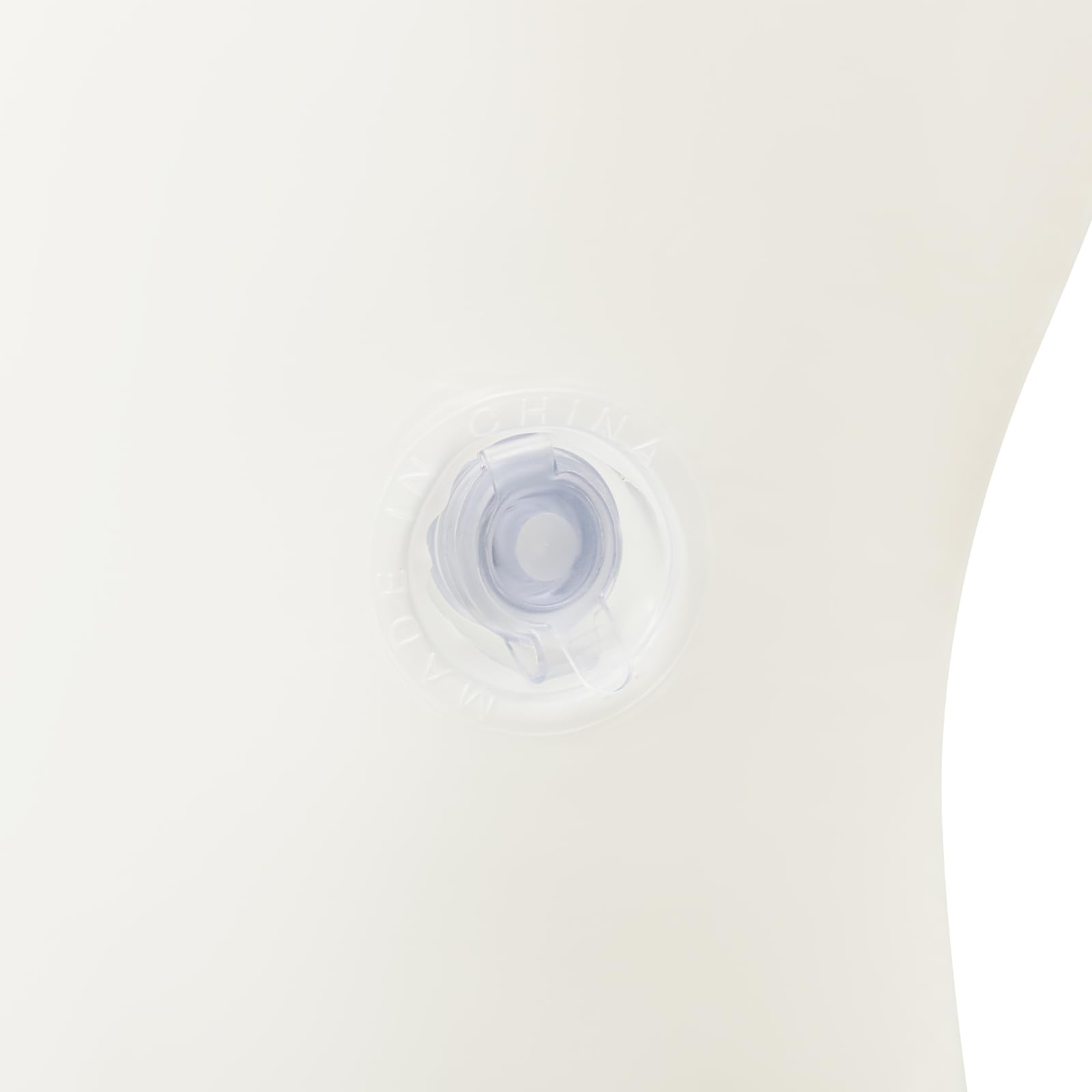 Galleggiante gonfiabile a forma di conchiglia, 120 x 120 x 120 cm, portata 100 kg, con palla di perle e maniglie, in PVC, per piscina, spiaggia, feste, extra spesso, bianco
