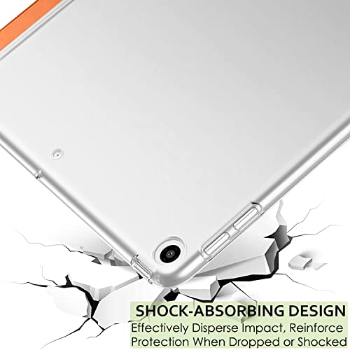 Image of DuraSafe Cases for iPad 10.5 Inch Air 3rd Generation [ Air 3 2019 ] A2152 A2123 A2153 MUUL2HN /A MUUK2HN /A MUUJ2HN /A MV172HN /A PC Lightweight Smart PU Leather Protective Hard Back Cover - Orange