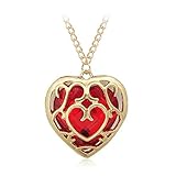 [YOYO HOUSE] (ヨヨ ホウス)コスプレアクセサリー ゼルダ風 両面 ハート ルビー ペンダントネックレス