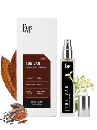 Image of EM5 Tob Van Unisex Perfume | Eau De Parfum Spray for Men & Women | Day & Night Fragrance | Tobacco Vanilla Warm Spicy | Gift for Him /Her | 15 ml