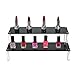 BYCY Acrylic Black 2-Tier Riser Display Shelf for Figures, Desserts Holder, Collections Organizer and Cosmetic Items Shelf (2 Tier 12
