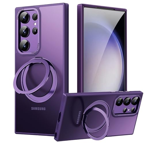 Coque Samsung S24 Plus MagSafe rotative protection antichoc 3m violette