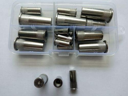 26pcs M4 M5 M6 M8 M10 M12 Rivet nuts Blind hole Rivets Nut Closed Riveting