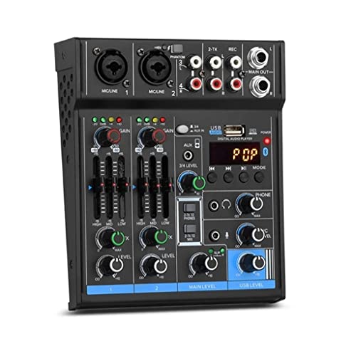 Console de mélange audio numérique de poche avec carte son intégrée et effets