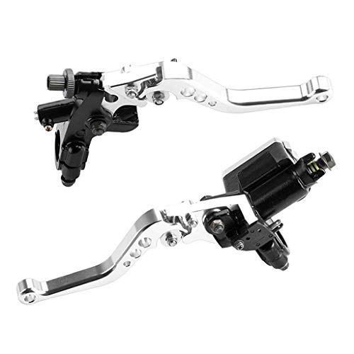 Homyl White Kit de alavanca de embreagem de cilindro mestre de freio guidão de motocicleta 22 mm