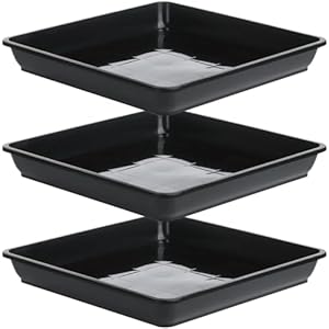 lade Flower Pot Tray 3 stuks Plastic vierkant plantenbak 7.1×7,1 inch Plant Water Tray Geschikt voor bonsaibloemen Succulente potten Tuinbenodigdheden