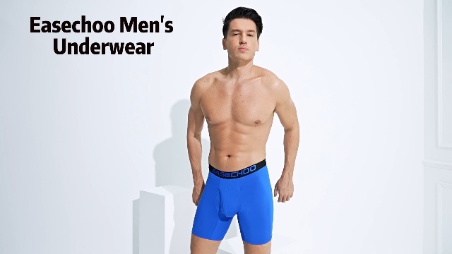 Easechoo Men's Underwear,Rayon Made from Bamboo Men Boxer Briefs